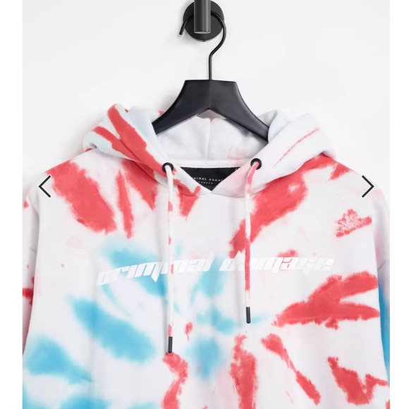 CRIMINAL DAMAGE tie dye hoodie size medium - Picture 5 of 16